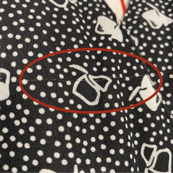 Vintage 80’s Midi Dress Size 40 XL Black Polka Dot West Germany - Picture 16 of 16